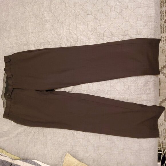 Calvin Klein Slim Fit Maroon Plaid Dress Pants 36W x 29L - Picture 1 of 4